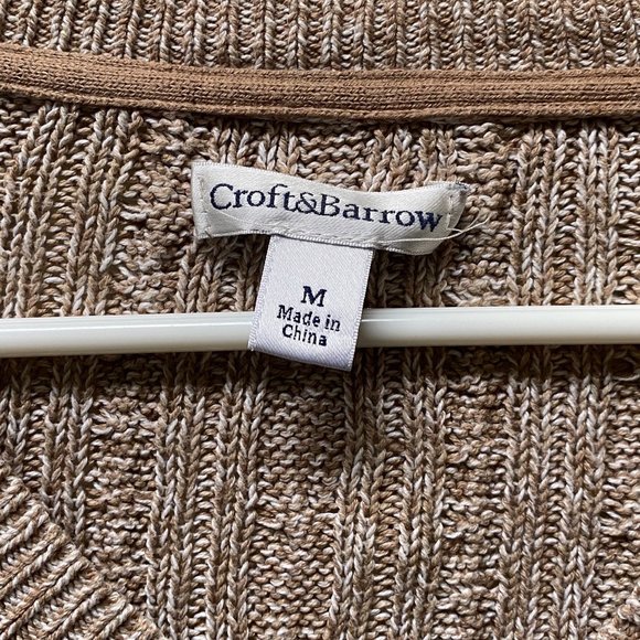 Croft & Barrow Women's Brown Cable Knit Sweater, Medium, Pre-owned - Picture 5 of 7